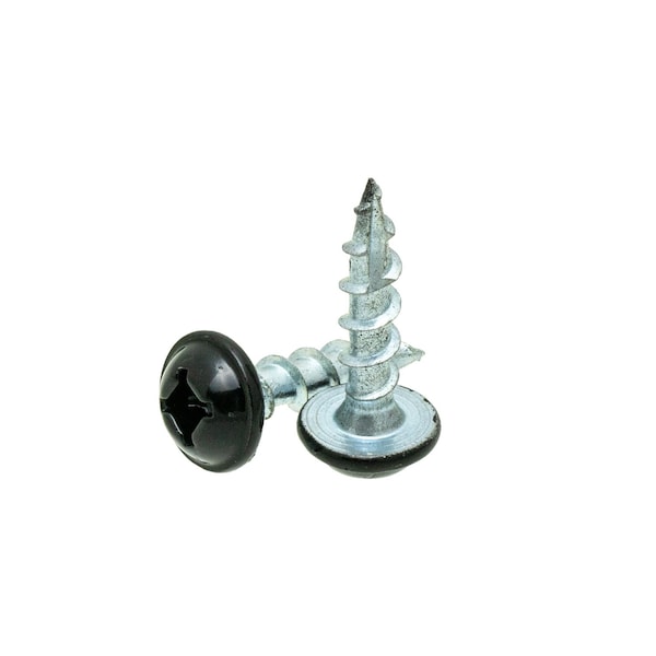 Creative Products 500 Pack - 8 x 3/4 Round Washer Quad Deep Thread Type 17 Painted 2000 Black SP-834RWQDT172000-500 - main